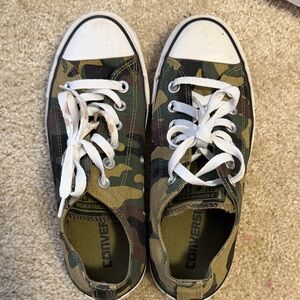 Converse Green Camouflage Athletic Shoes